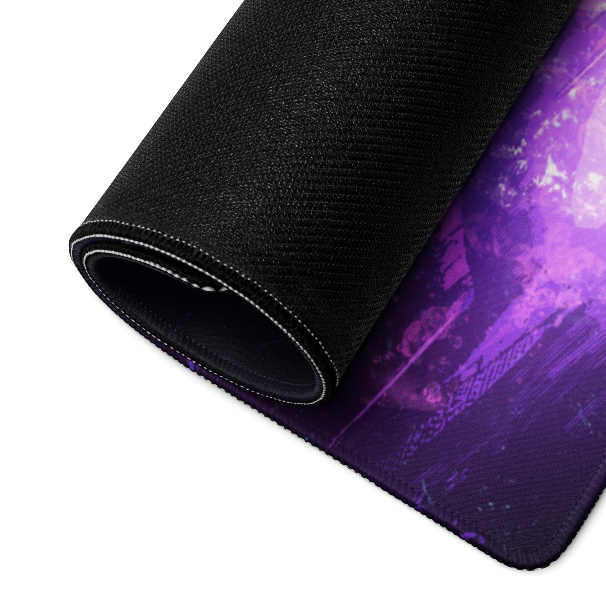 Gaming Mouse Pad Purple Blue Neon Cyberpunk Art For Gaming Desk Setup Large Non Slip Base