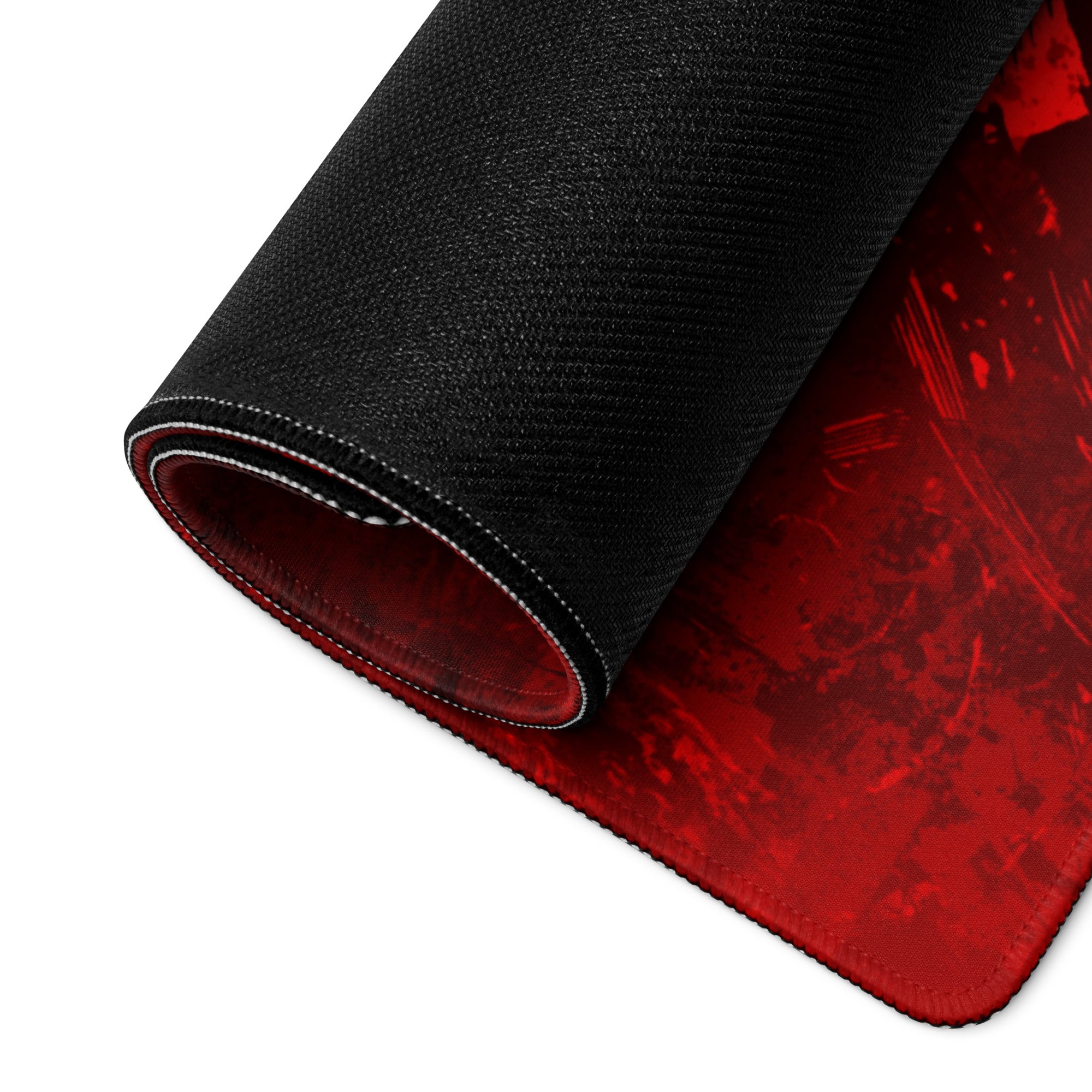 Gaming Mouse Pad Red Black Large Non Slip Desk Mat For PC Gaming Setup Dramatic Dark Fantasy Style Art Print