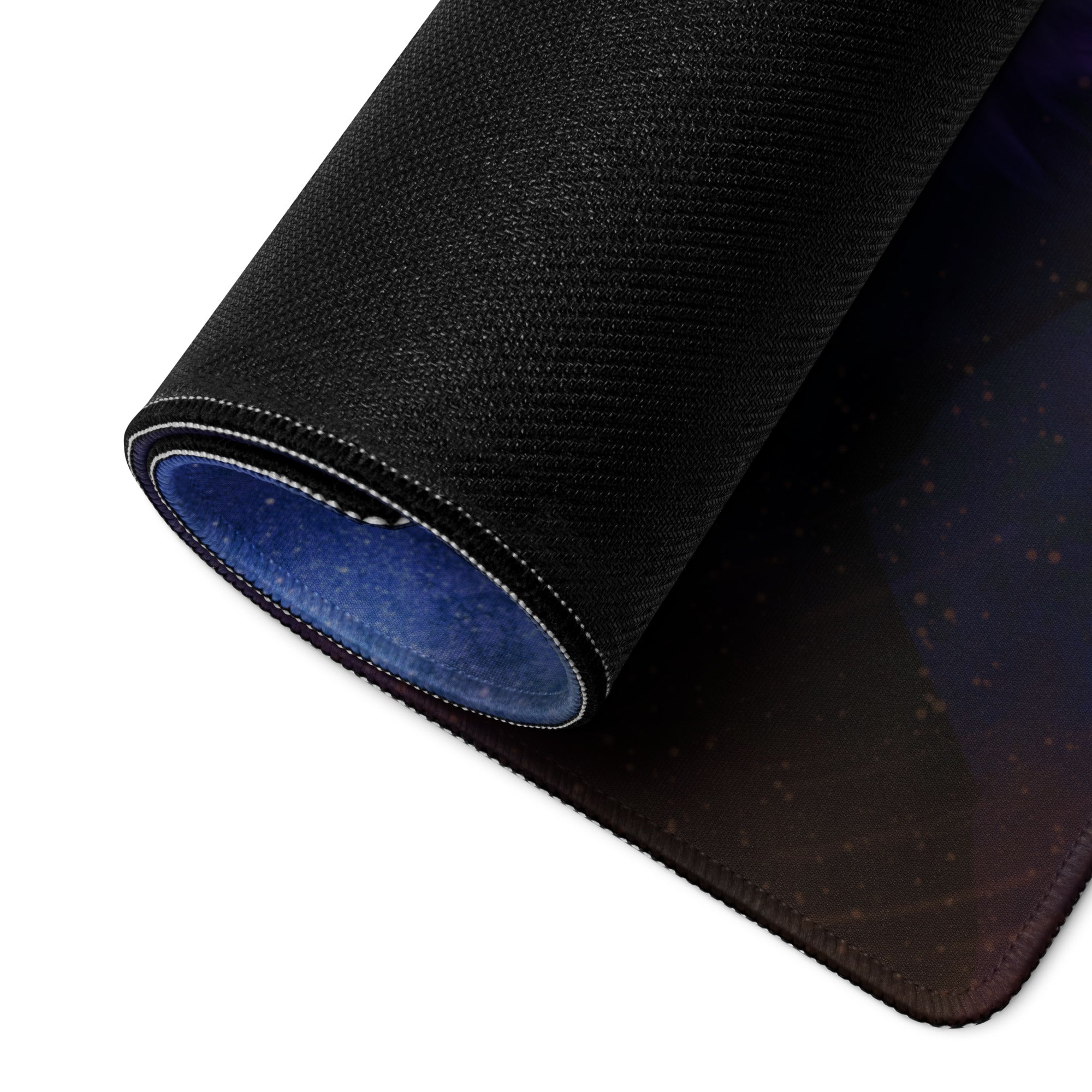 Gaming Mouse Pad Purple Blue Neon Fantasy Dragon Art for Gaming Desk Large Non Slip Edge Stitch