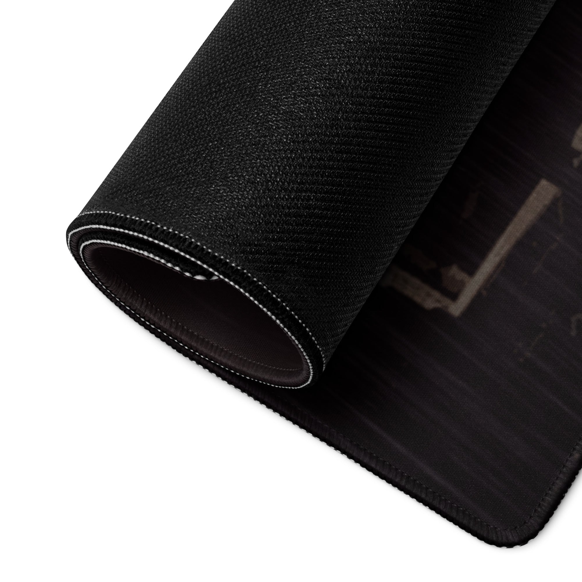 Dark Purple Gray Rainy City Noir Gaming Mouse Pad For Desktop Setup With Large Size And Non Slip Edges