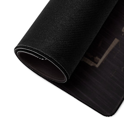 Dark Purple Gray Rainy City Noir Gaming Mouse Pad For Desktop Setup With Large Size And Non Slip Edges