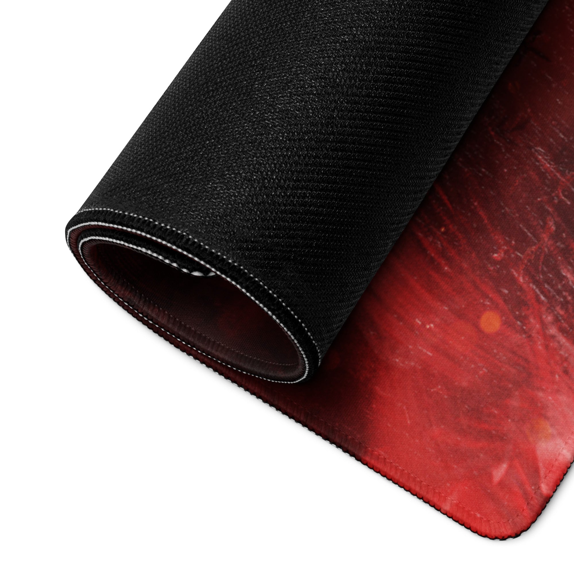 Gaming Mouse Pad Red And Black Large Desk Mat For Gaming Setup Modern Dark Warrior Art Epic Mood FPS MOBA Digital