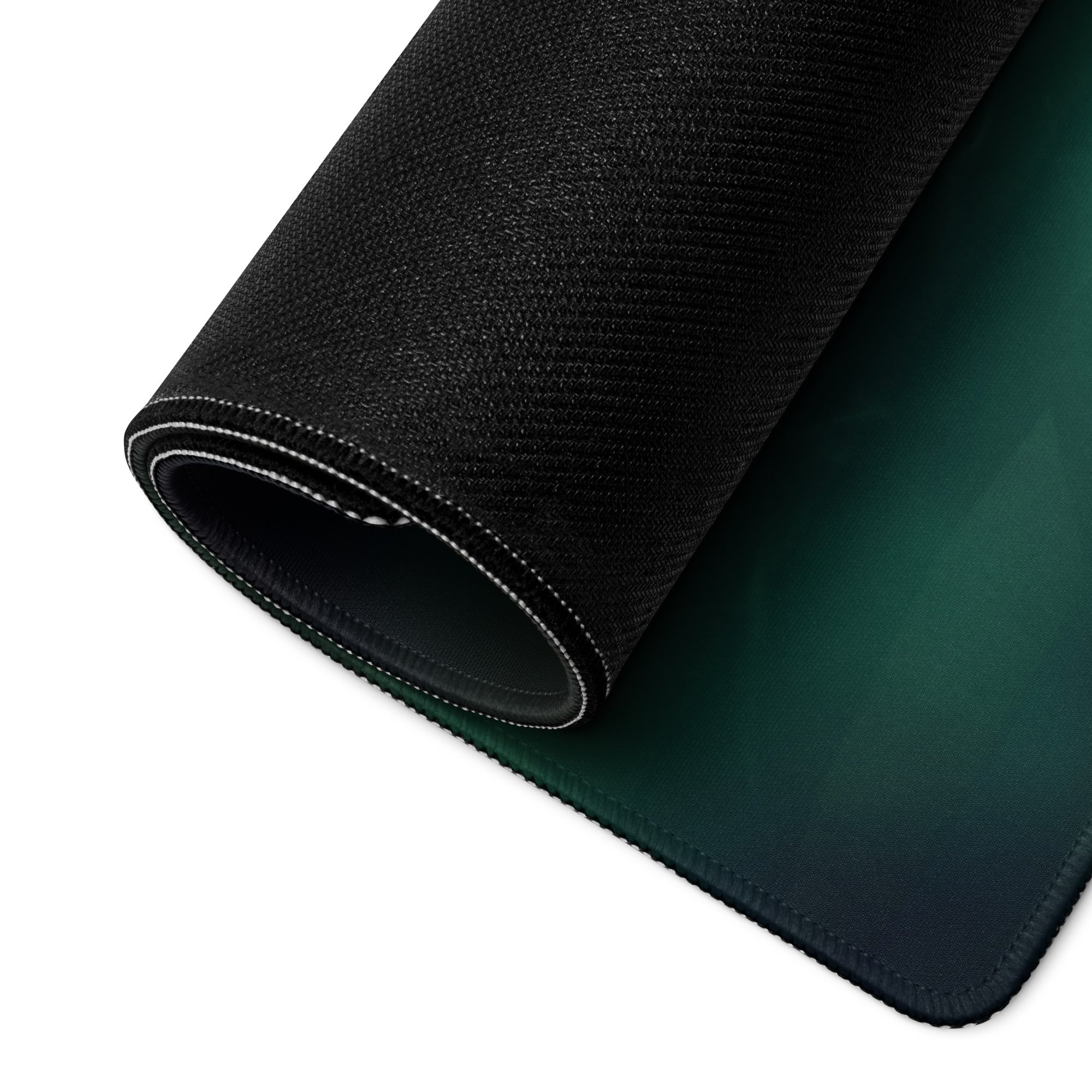 Gaming Mouse Pad Edge Stitch Large Size Black Teal Orange Desk Mat For Gaming Setup Non Slip Rubber Base