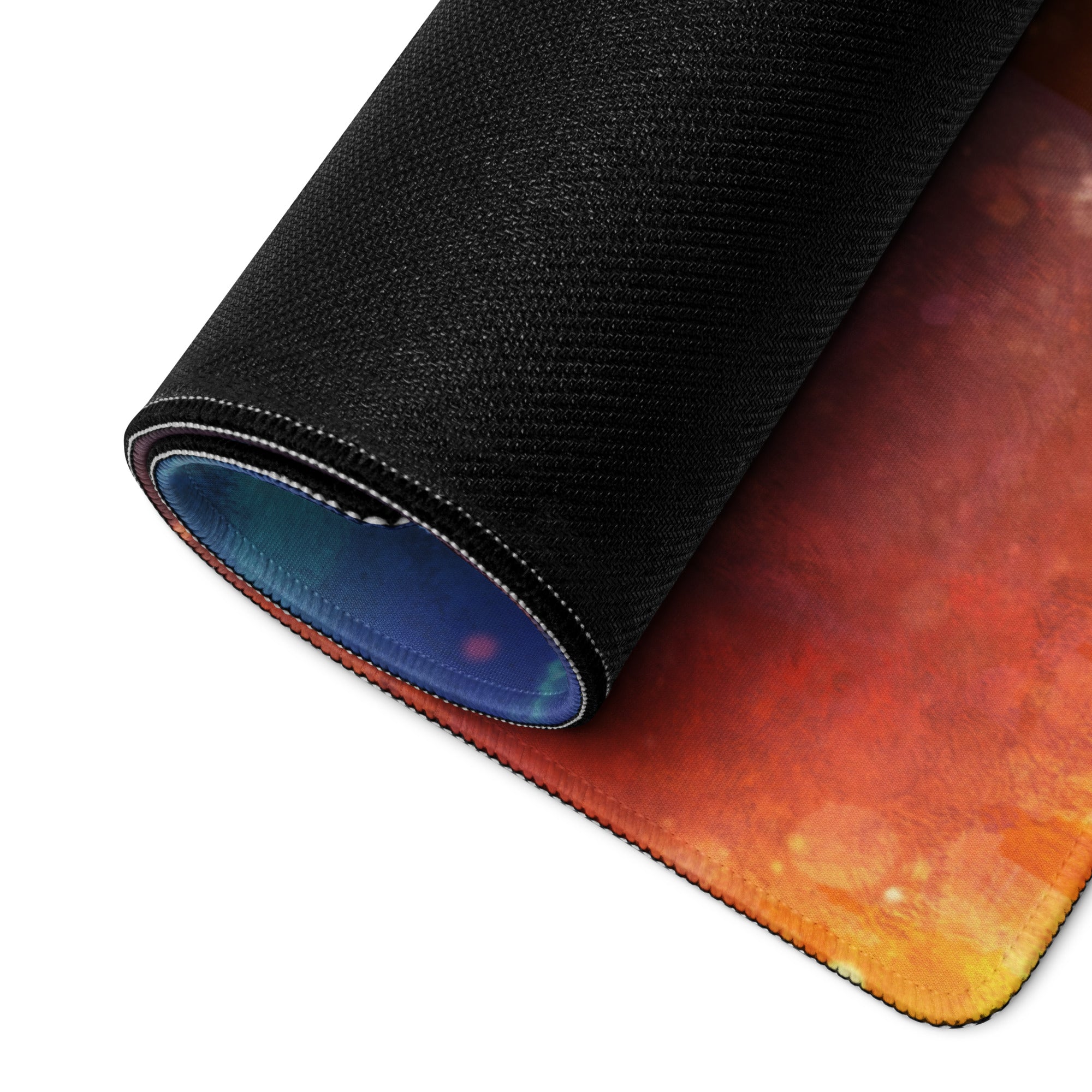 Gaming Mouse Pad Blue Orange Night Sky Scene For Gaming Desk Modern Fantasy Art Decor Non Slip