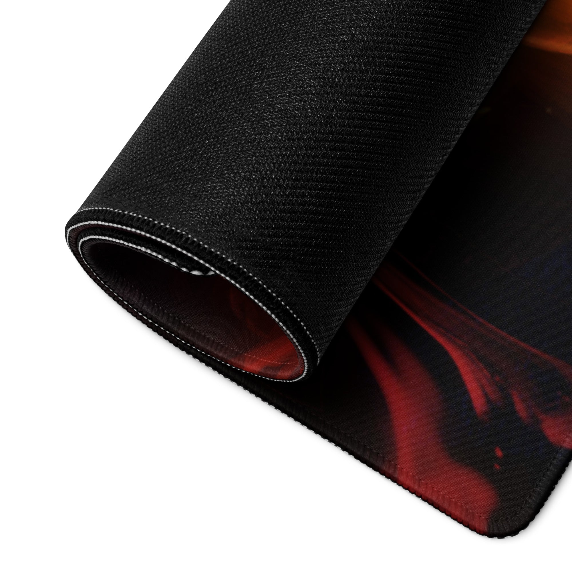 Gaming Mouse Pad Red Orange Fiery Lava Theme Large Desk Mat For Gaming Setup With Non Slip Base