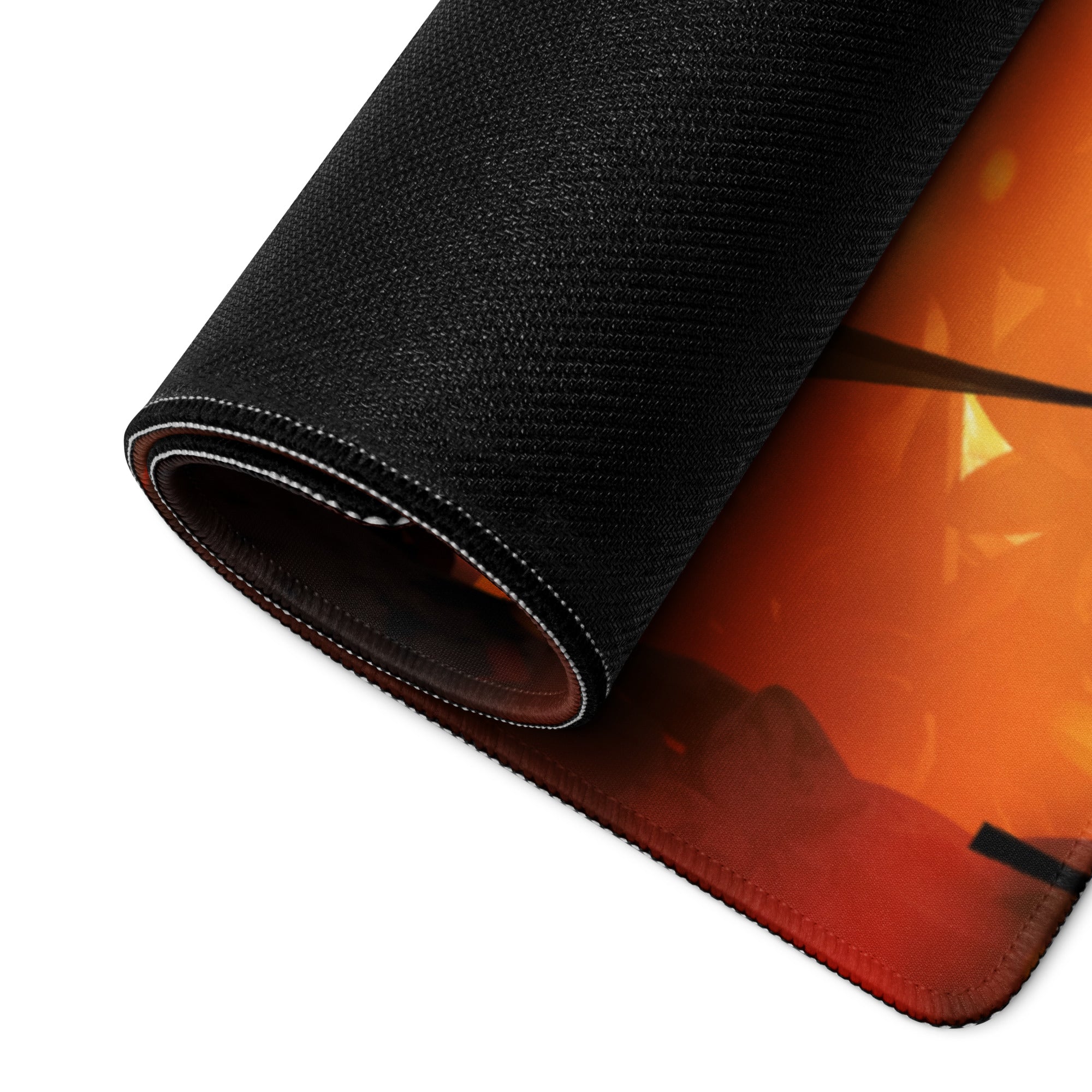 Gaming Mouse Pad Fiery Red And Black For Gaming Desk Setup Lava Theme Epic Fantasy Art Style Non Slip Large