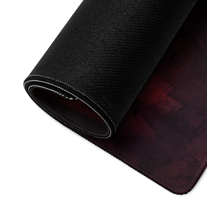 Demon Fire Artwork Red And Black Gaming Desk Mouse Pad Intense Esports Gamer Room Decor Digital Art