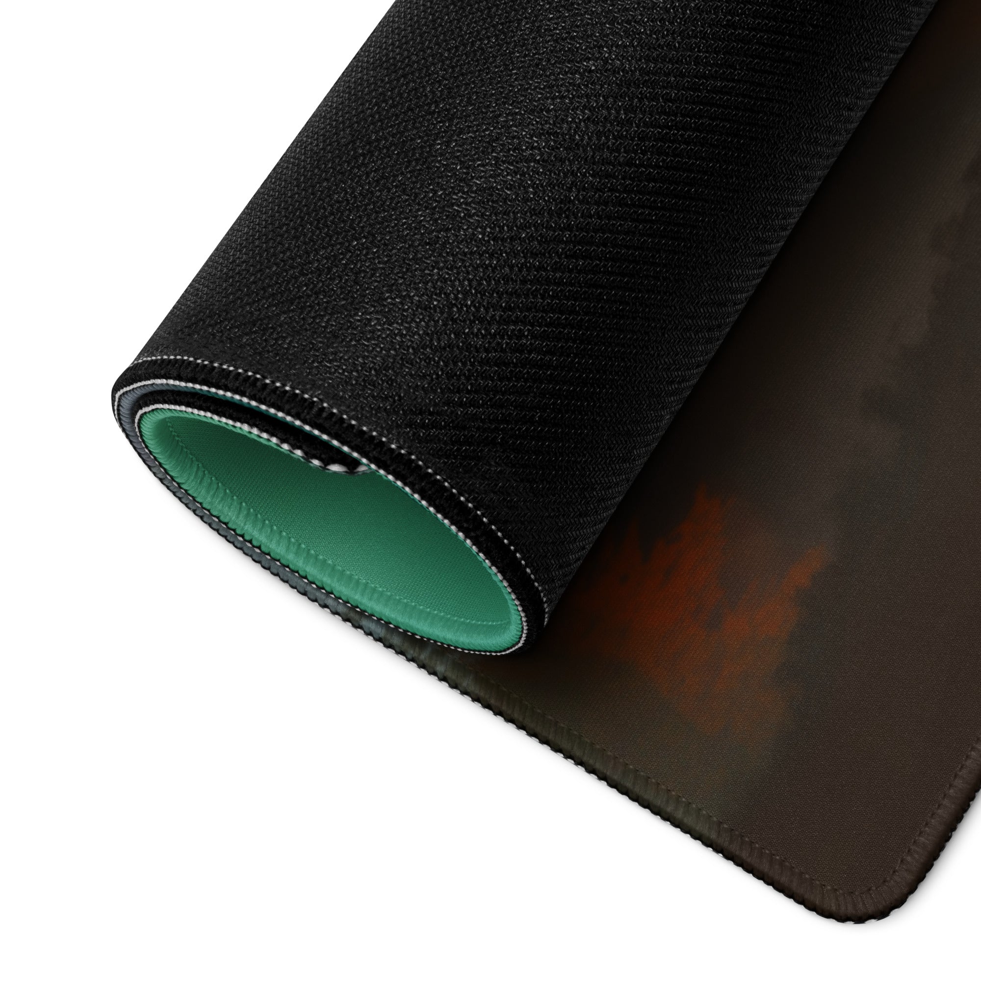 Green Teal Gaming Mouse Pad For Desktop Setup Large Size Epic Fantasy Landscape Digital Art