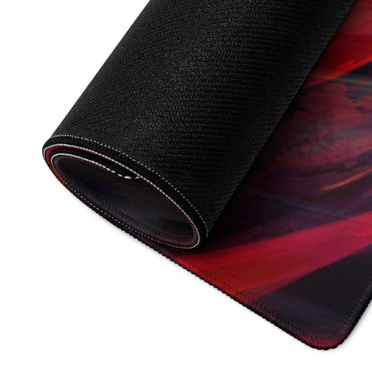 Gaming Mouse Pad Red Black Large Non Slip Desk Mat With Fantasy Angel Wings Artwork For Epic Dota And CSGO Play