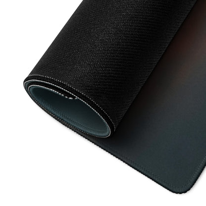 Gaming Mouse Pad Forest Green And Sunset Orange Large Desk Setup With Non Slip Base And Edge Stitching Modern
