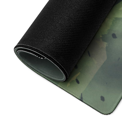 Zombie Monster Gaming Mouse Pad Green Black Neon Orange Large Non Slip Edge Stitch Desk Mat