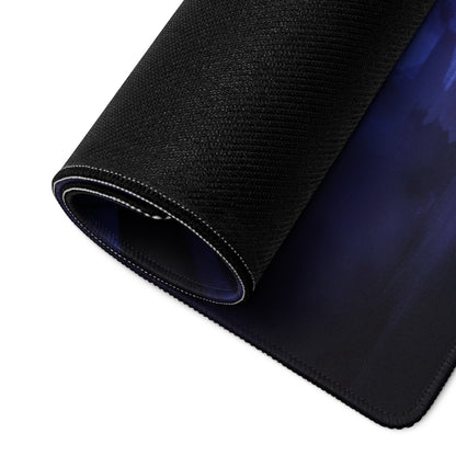 Gaming Mouse Pad Blue Purple Epic Fantasy Hero Artwork For Gaming Desk Large Non Slip Edge Stitched