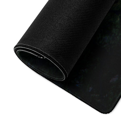 Gaming Mouse Pad Edge Stitch Moonlit Forest Orange Moon Large For Gaming Desk Non Slip