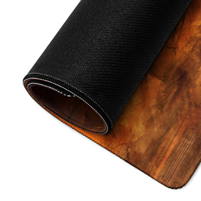 Orange Brown Gaming Mouse Pad Desk Mat For Gaming Setup Cinematic Abstract Mood Esports Decor Non Slip Backing Stitching