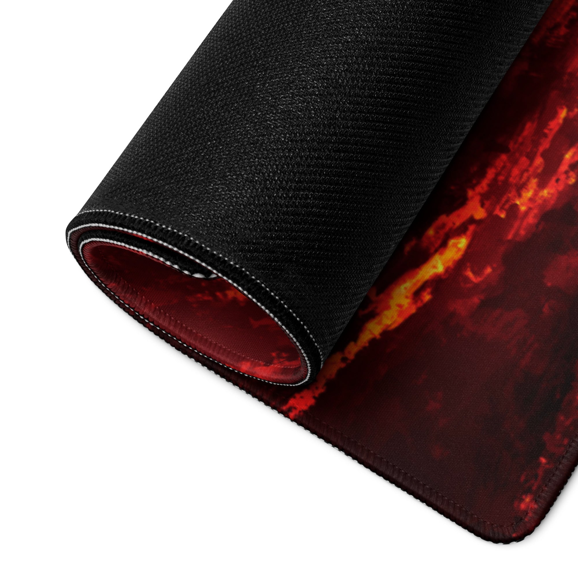 Gaming Mouse Pad Fiery Orange Red Colors For Desktop Setup Modern Style Bold Intense Minimalist Gaming Decor Digital Art