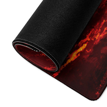 Gaming Mouse Pad Fiery Orange Red Colors For Desktop Setup Modern Style Bold Intense Minimalist Gaming Decor Digital Art