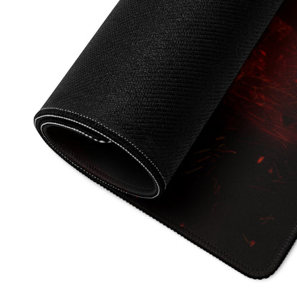 Fiery Red Battle Scene Gaming Mouse Pad For PC Desk Setup Silhouette Epic Mood For Gamer Desk Decor