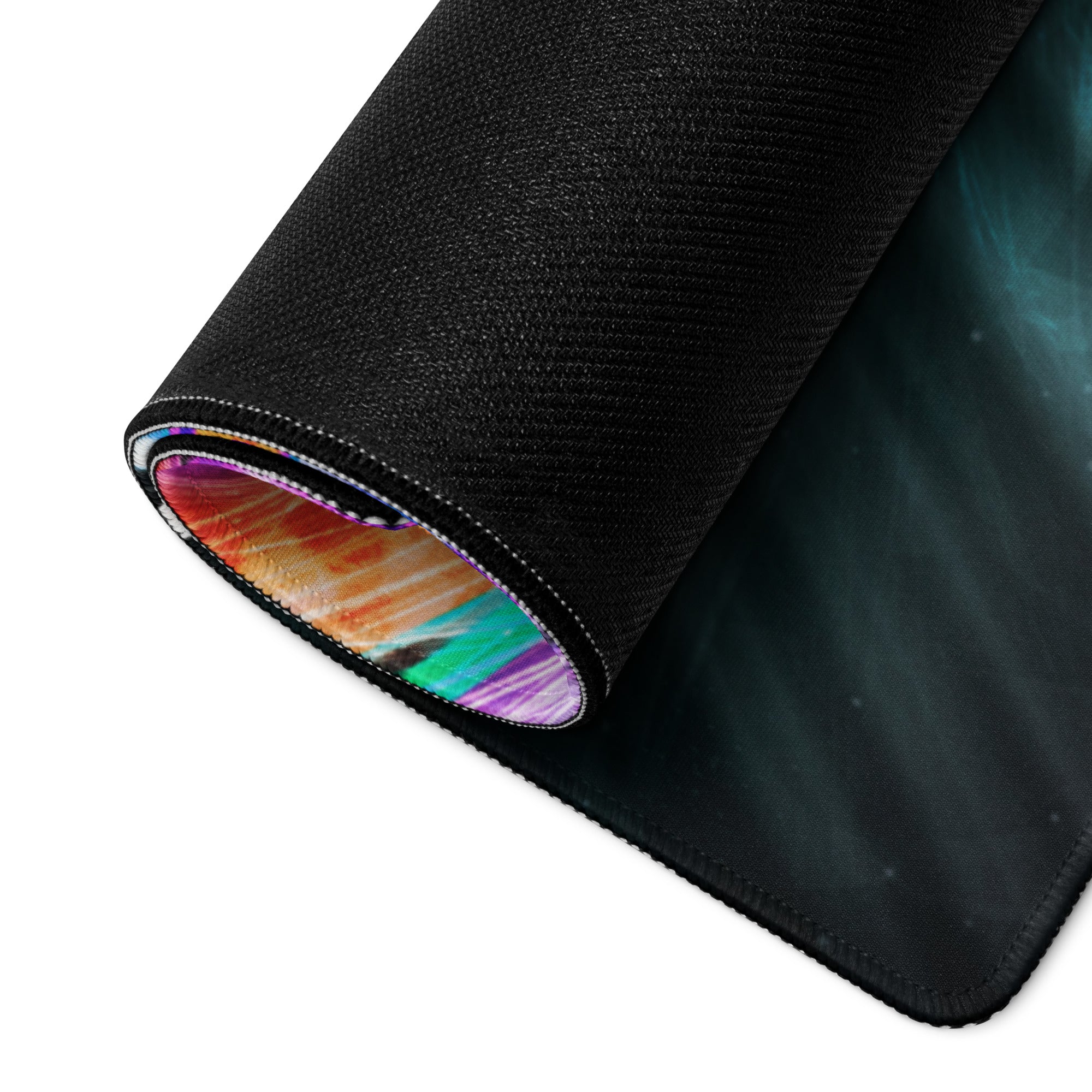 Multicolor Fantasy Warrior Gaming Mouse Pad For PC Desk Setup Large Size Non Slip Base Edge Stitching