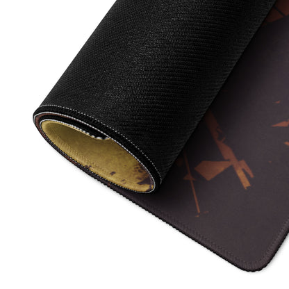 Gamer Mouse Pad Fiery Orange Black Large Size for Gaming Desk Setup Edge Stitching Non Slip
