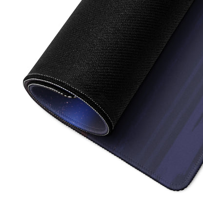 Space Themed Gaming Mouse Pad Large Desk Mat In Deep Blue Purple Hues Non Slip Edge Stitching Immersive Celestial Style