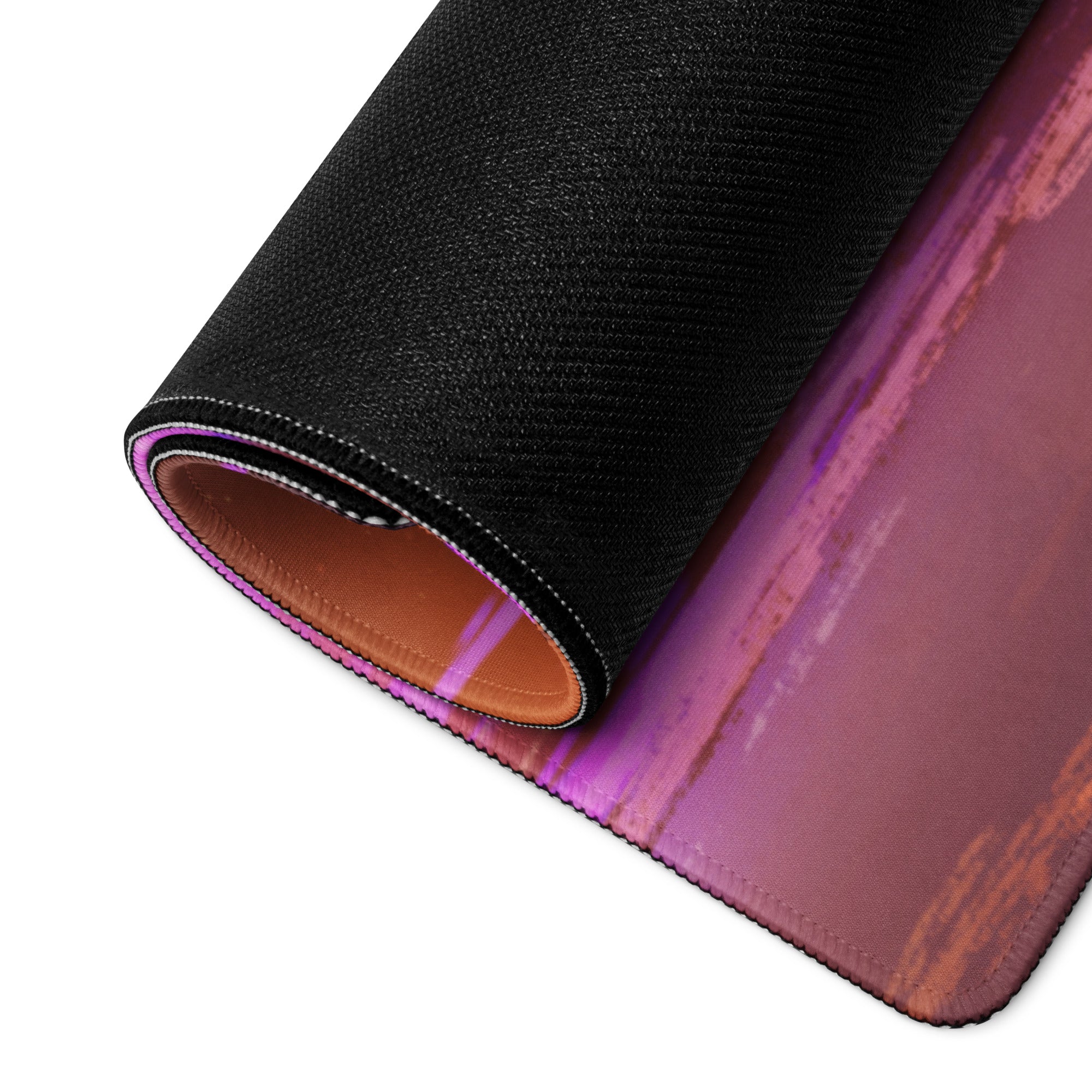 Purple Pink Galaxy Gaming Mouse Pad Large Non Slip Desk Mat For Gaming Setup Futuristic Space Digital Art
