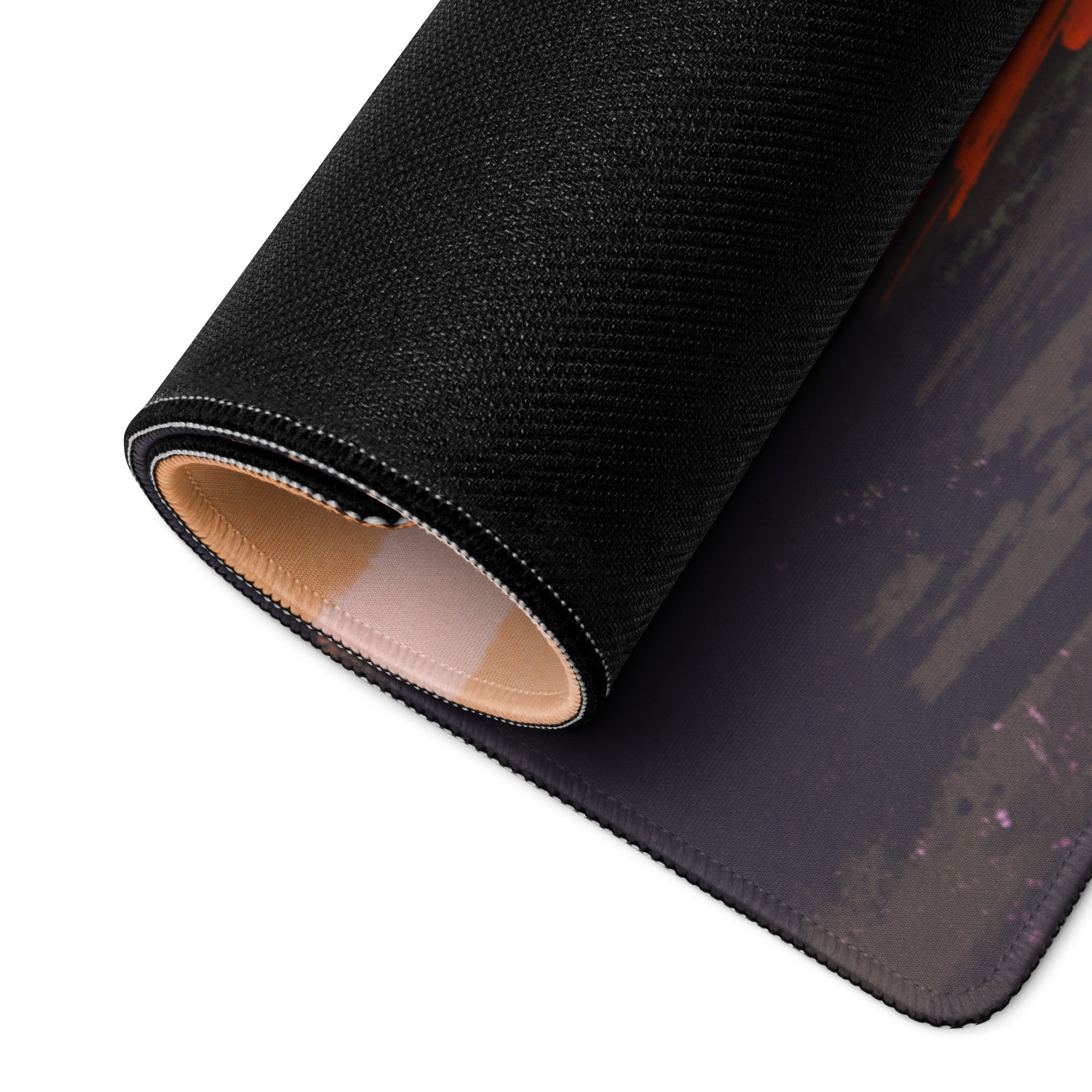 Gaming Mouse Pad Large Sunset Landscape In Orange Pink Purple For Desk Setup Modern Gradient Art