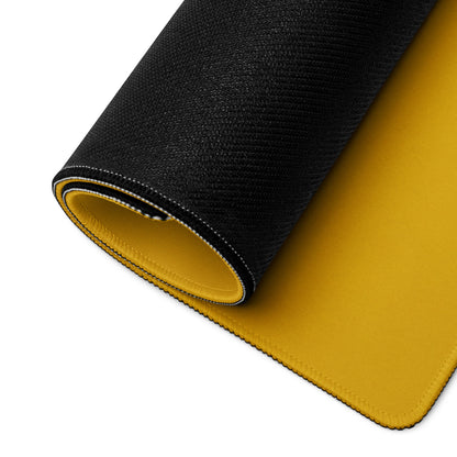 Yellow Motivational Mouse Pad Desk Mat Fight Your Limit Non Slip Large Edge Stitch Modern Minimal