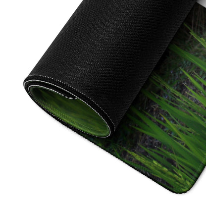 Motivational Green Grass Mouse Pad For Desk Office Modern Typography Inspirational Decor Digital Print