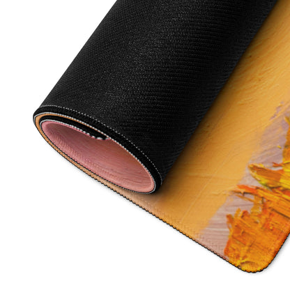 Vivid Rainbow Tree Mouse Pad - Tree Rainbow Multicolor Home Office Abstract Vibrant Contemporary Desk Mat Oil Painting