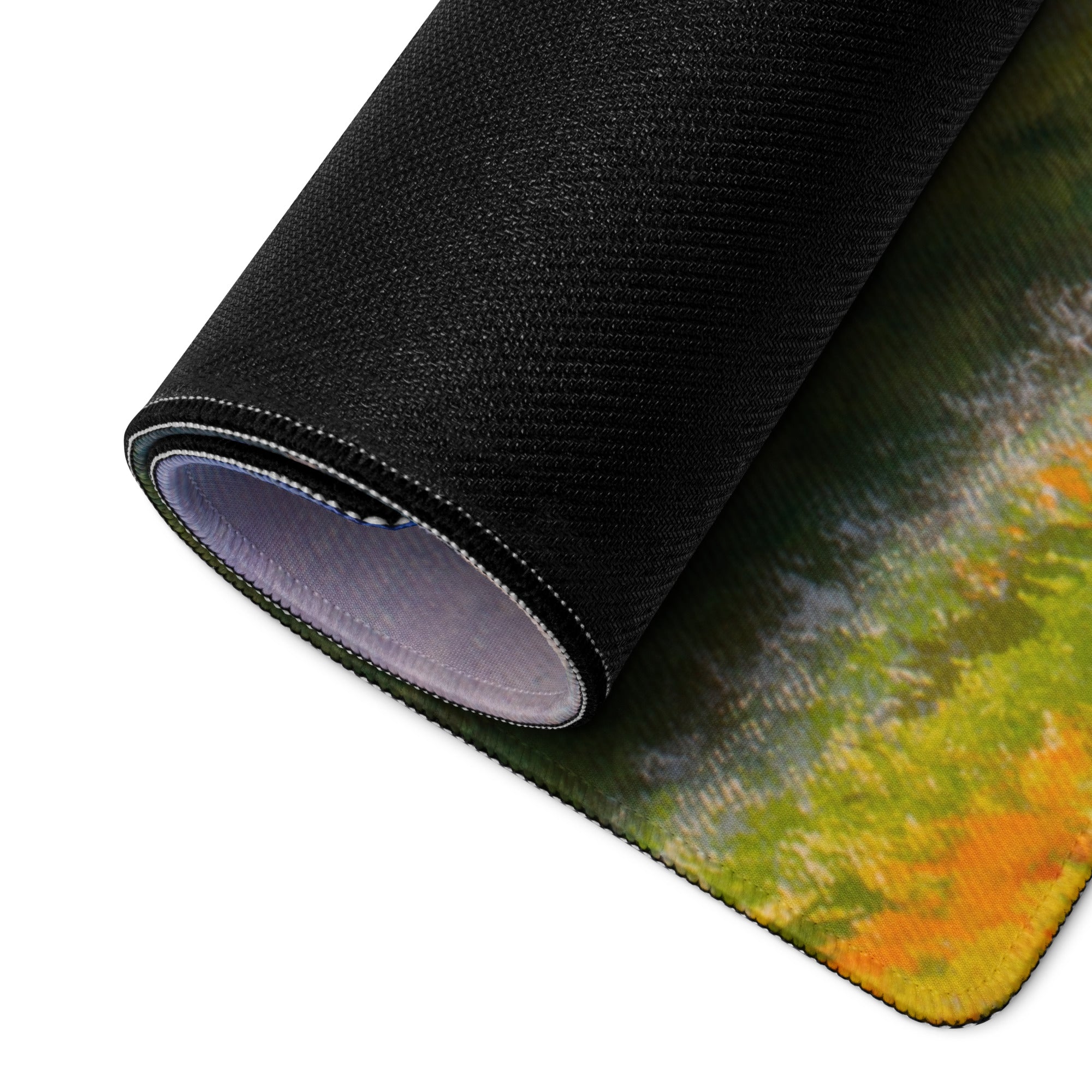 Mountain Dawn Landscape Mouse Pad - Landscape Blue Purple Gradient Mouse Pad Oil Painting Mood Serene Modern Gaming