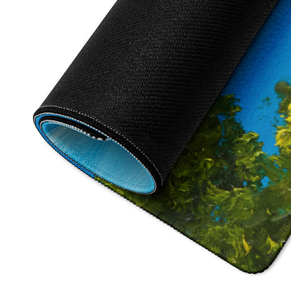 Azure Coastal Landscape Mouse Pad - Coastal Landscape Blue Ocean Office Decor Calm Mood Ocean Decor Gaming Desk Mat