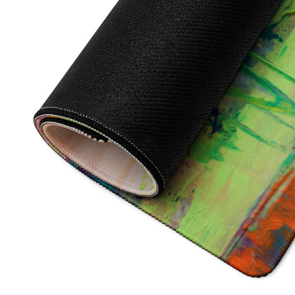 Vivid Landscape Abstract Mouse Pad - Landscape Multicolor Mouse Pad Abstract Impressionist Bold Mood Modern Decor Acrylic