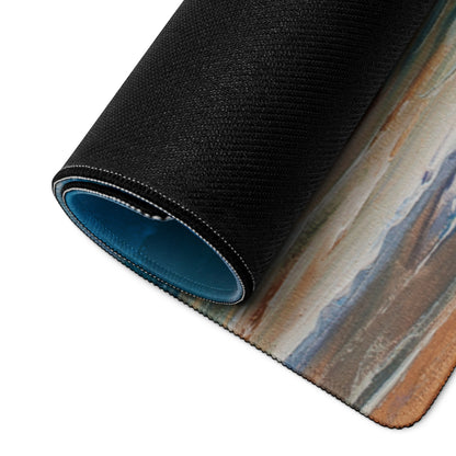 Oceanic Sky Seascape Mouse Pad - Seascape Ocean Blues Desk Pad Coastal Calm Mood Coastal Decor Gaming Pad Digital Print