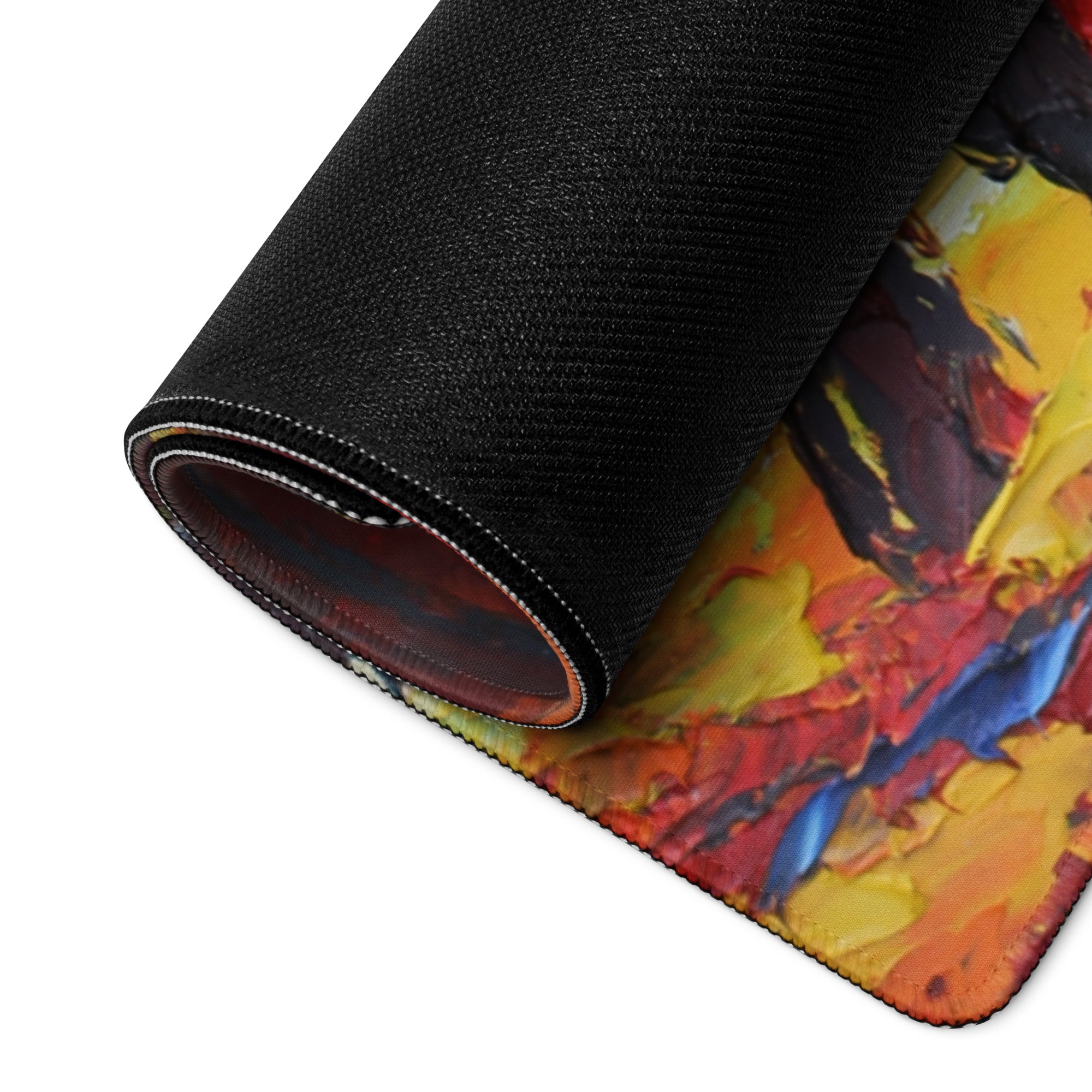 Vibrant Autumn Forest Gaming Pad - Gaming Mouse Pad Multicolor Autumn Palette Home Office Artistic Energetic Mood Modern
