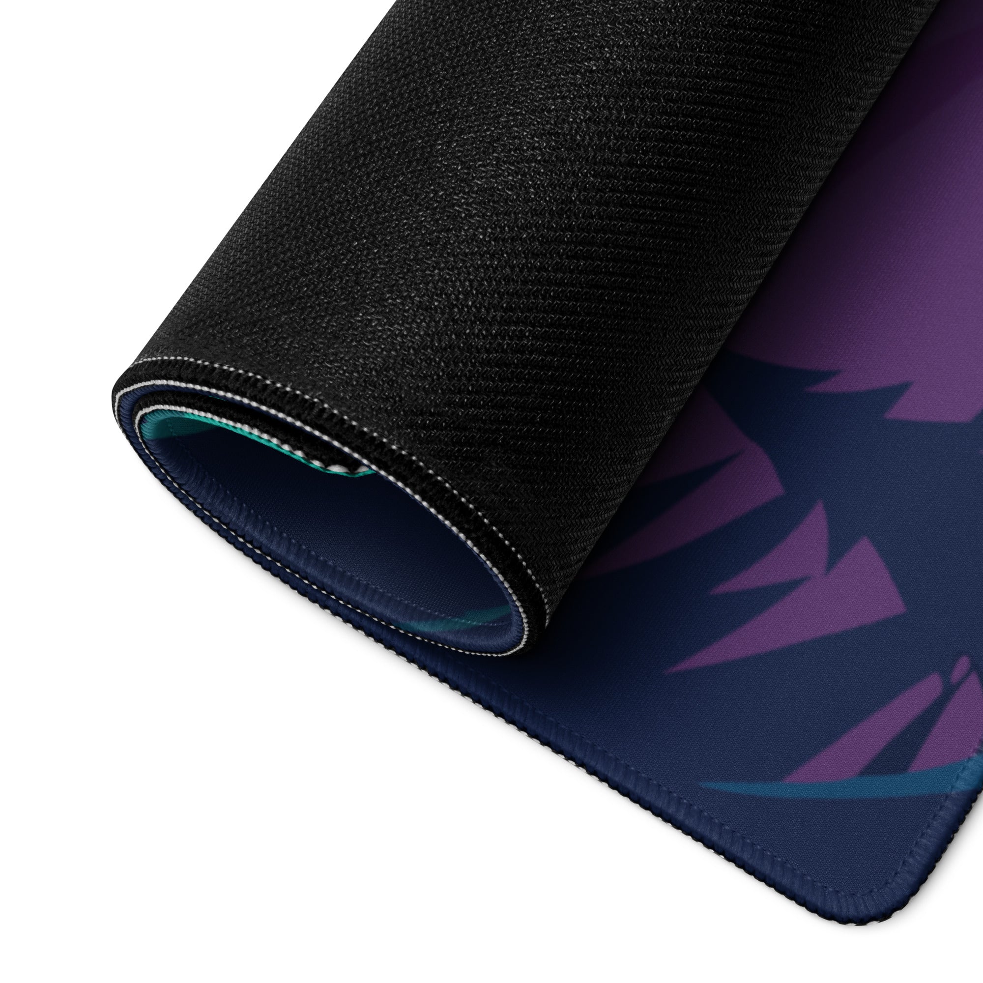 Aurora Peak Mouse Pad - Mouse Pad Teal Pink Blue Gaming Desk Modern Vibrant Contemporary Large Desk Mat Digital