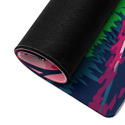 Vivid Pink Forest Gaming Mouse Pad - Pink Forest Desktop Mouse Pad Modern Art Vibrant Mood Contemporary Decor Desk Mat