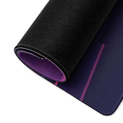 Neon Sunset Gaming Mouse Pad - Gaming Mouse Pad Purple Pink Neon Sunset Desk Mood Vibrant Retro Futurism