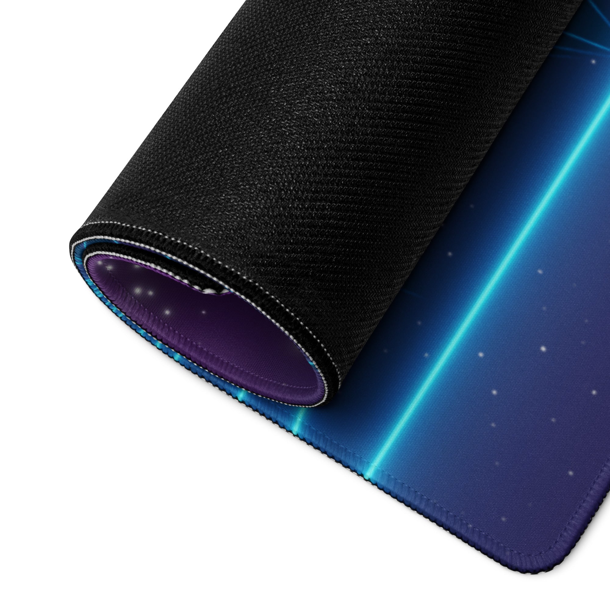 Neon Cosmos Gaming Mouse Pad - Gaming Mouse Pad Purple Blue Neon Desktop Setup Synthwave Cyberpunk Style Immersive Mood