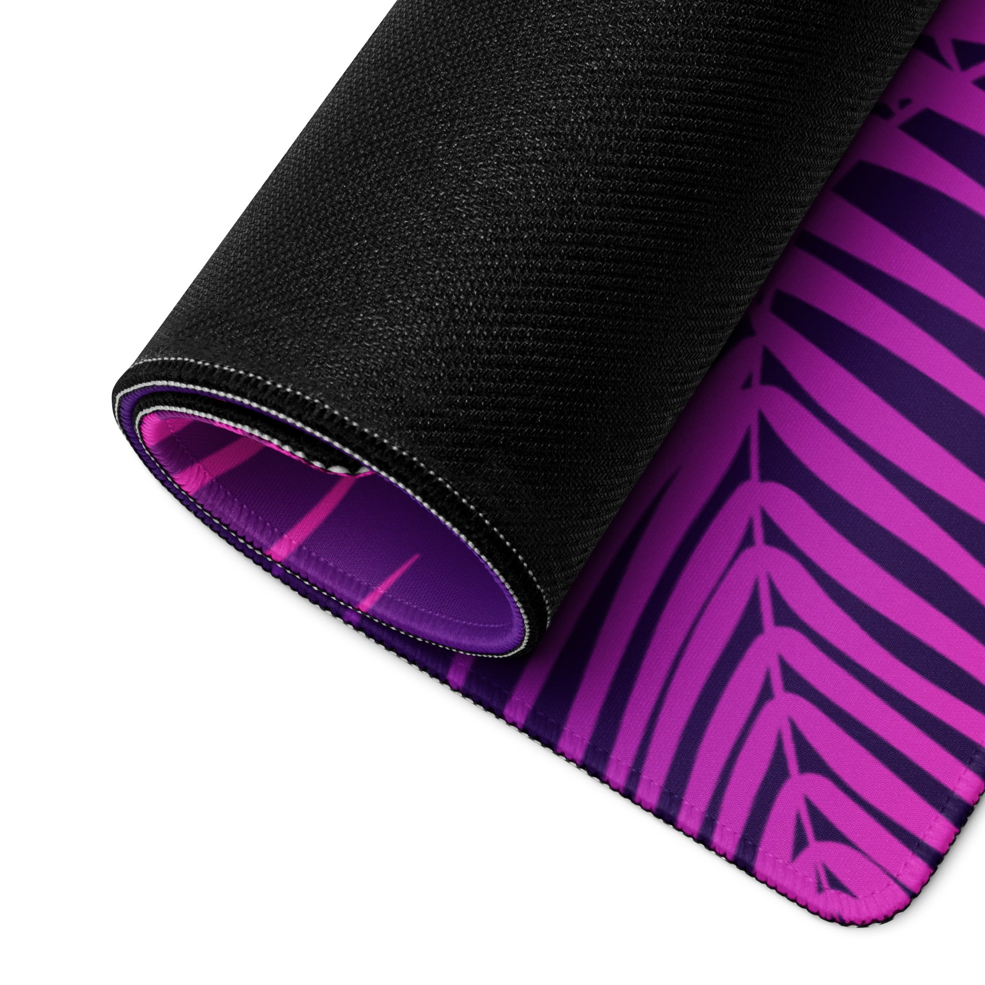 Neon Palm Sunset Mouse Pad - Gaming Mouse Pad Purple Pink Gradient Desk Setup Tropical Style Vibrant Sunset Mood