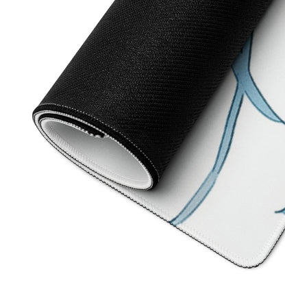 Blue Haired Anime Desk Pad - Anime Gaming Mouse Pad Blue White Desk Style Cool Mood Modern Desk Mats For Gamers Digital