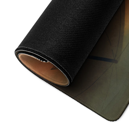 Storm Umbrella Nightfall Desk Pad - Mouse Pad Brown Orange Gradient For Gaming Dreamy Mood Surreal Esports Gift Digital