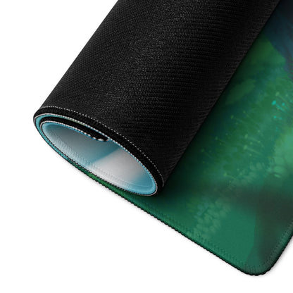 Azure Forest Landscape Mouse Pad - Landscape Mouse Pad Blue Green Desk Nature Calm Mood Minimalist Decor