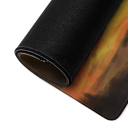 Inferno Dragon Gaming Mouse Pad - Dragon Red Black Gaming Desk Epic Mood Dark Fantasy Gamer Room Esports Digital Art