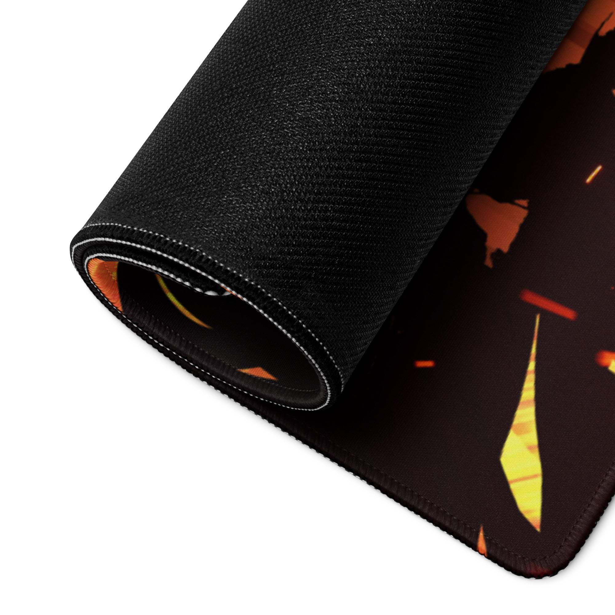 Inferno Aurora Gaming Mouse Pad - Gaming Pad Fiery Red Orange Desk Setup Fantasy Art - Epic Mood Large Size Digital Art