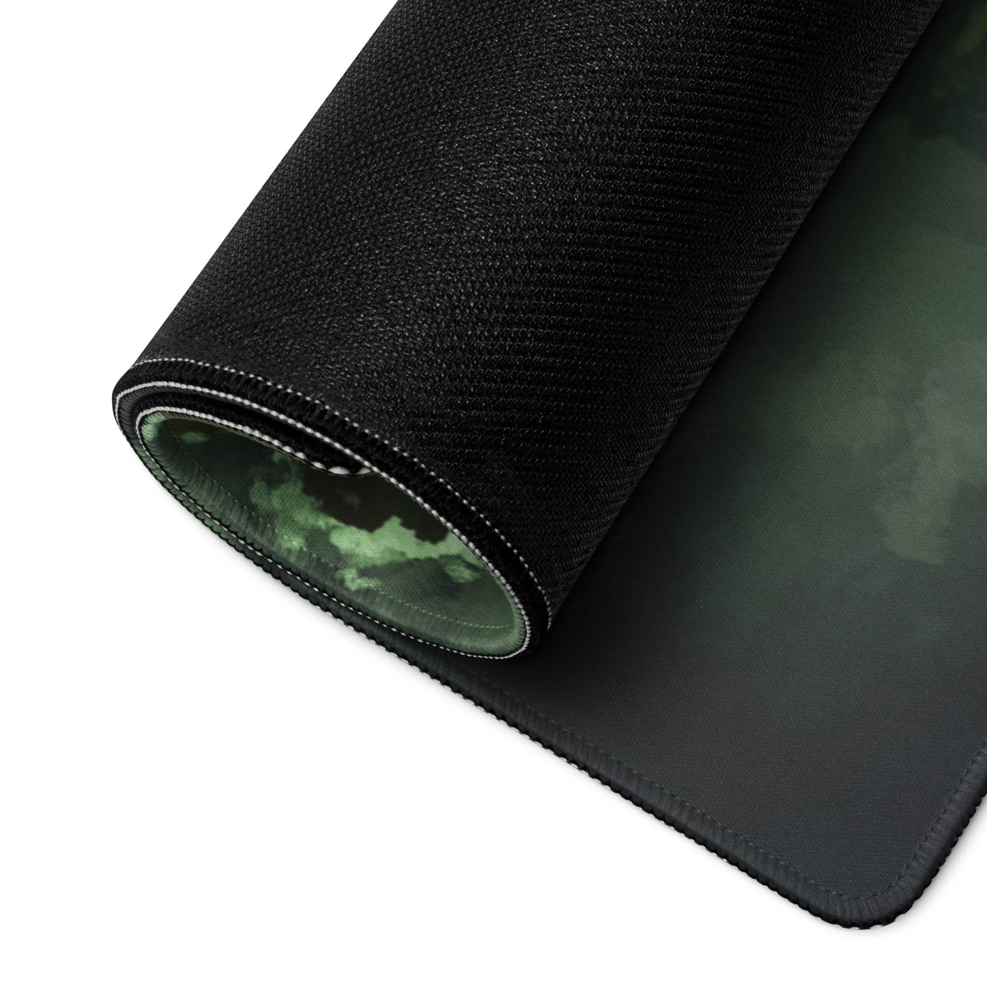 Gothic Night Realm Gaming Pad - Gaming Mouse Pad Emerald Green Black Desk Dark Atmosphere Gothic Decor Fantasy Print