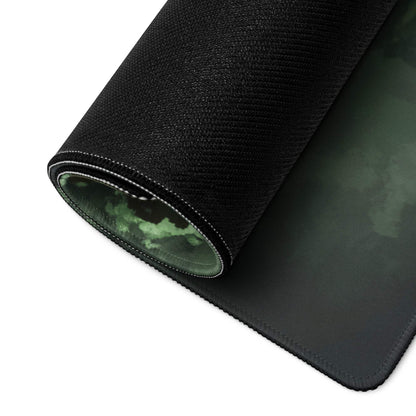 Gothic Night Realm Gaming Pad - Gaming Mouse Pad Emerald Green Black Desk Dark Atmosphere Gothic Decor Fantasy Print