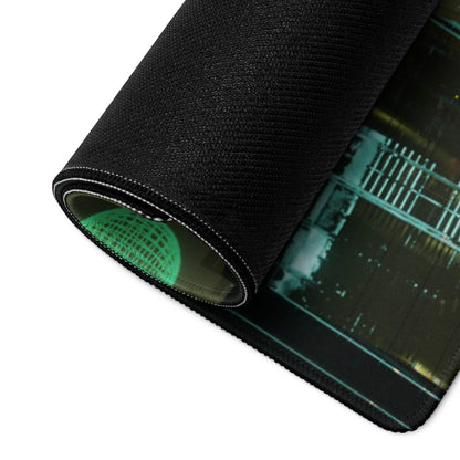 Midnight Cityscape Gaming Mouse Pad - Gaming Mouse Pad Cityscape Black Teal Desk Setup Cyberpunk Moody Neon Night Vibe