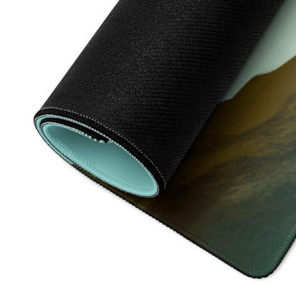Alpine Mountain Landscape Mouse Pad - Mountain Landscape Teal Desk Mat Gaming Modern Calm Mood Minimalist Decor