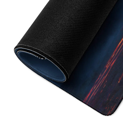 Aurora Nightscape Gaming Mouse Pad - Gaming Mouse Pad Blue Night Sky Lava Red Desk Setup Cinematic - Epic Moody Decor