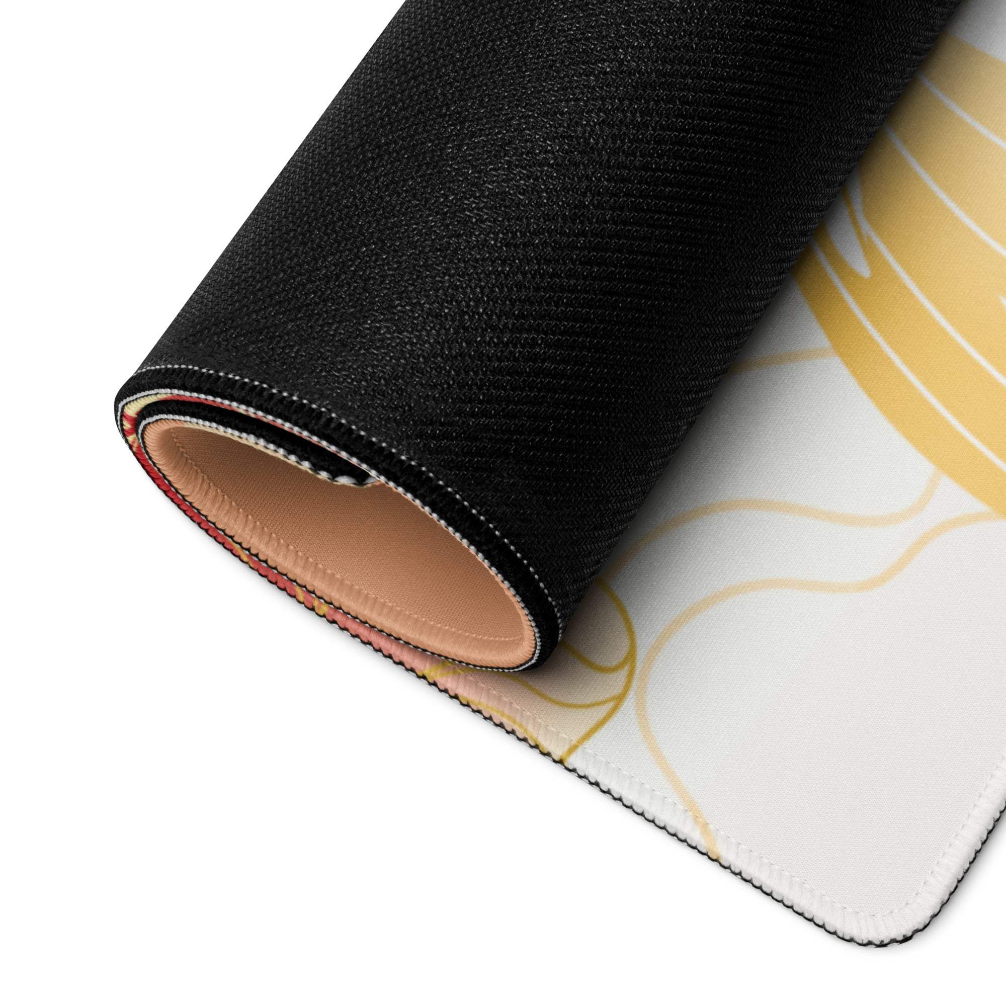 Koi Fish Serenity Desk Pad - Koi Fish Gold Peach Desk Pad Japanese Style Serene Mood Japanese Inspired Decor Koi Mouse Pad